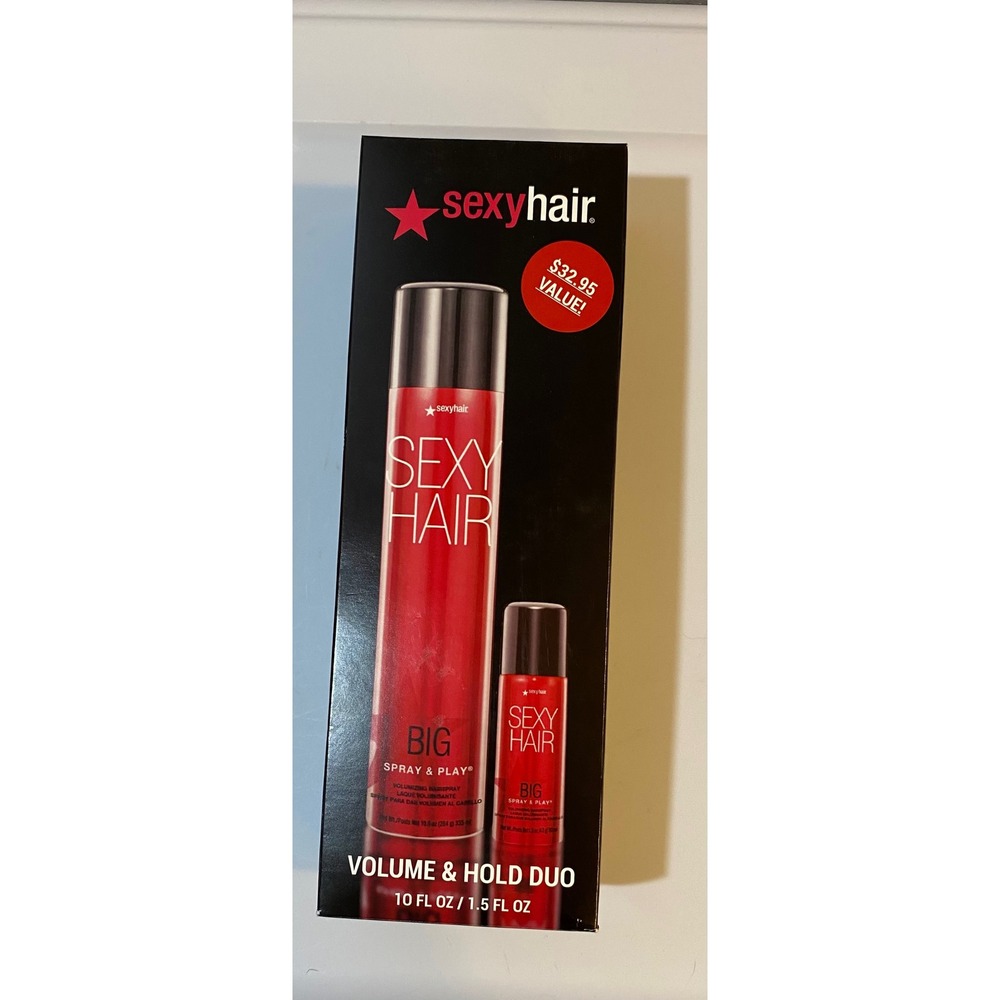 Sexy Hair Big Spray & Play Volumizing‎ Hairspray Volume & Hold Duo 10oz & 1.5oz